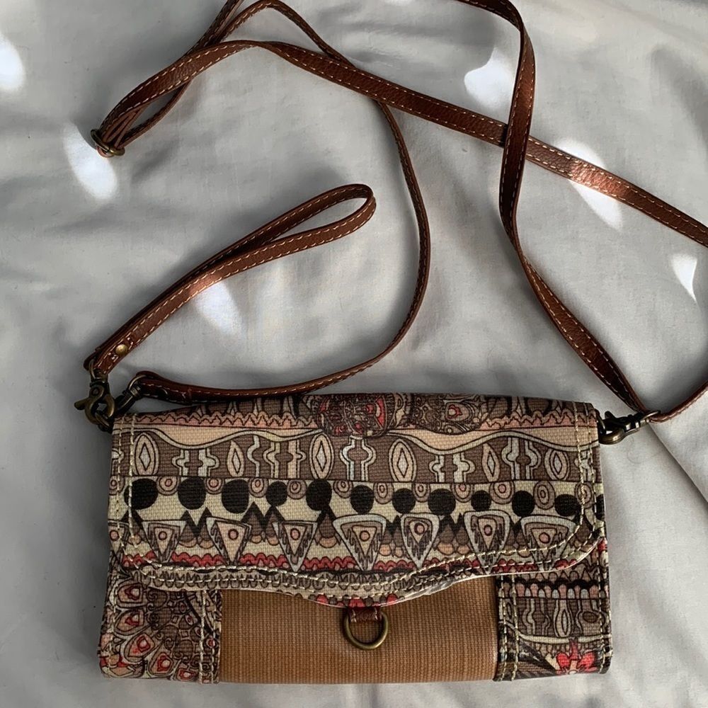 Sakroots Wristlet Coated Canvas Crossbody Bag